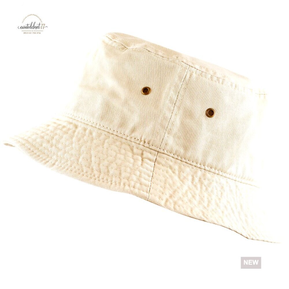 Unisex Cotton Packable Bucket Hat UPF 50 Summer Travel Beach Sun